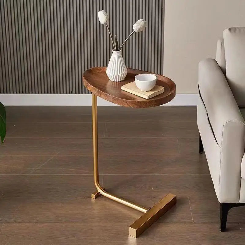 Nirethia – C-förmiger rollbarer Beistelltisch für Sofa und Bett – Perfekte Verbindung für jeden Raum - Roborro