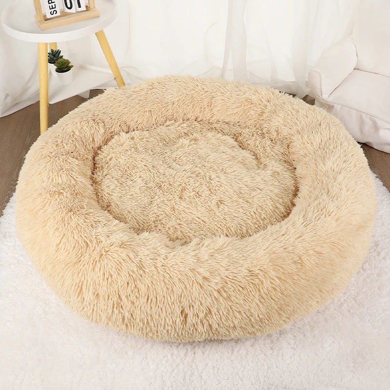 Hundebett | Plüsch | Anti-Stress | Waschbarer Bezug | 3 Größen