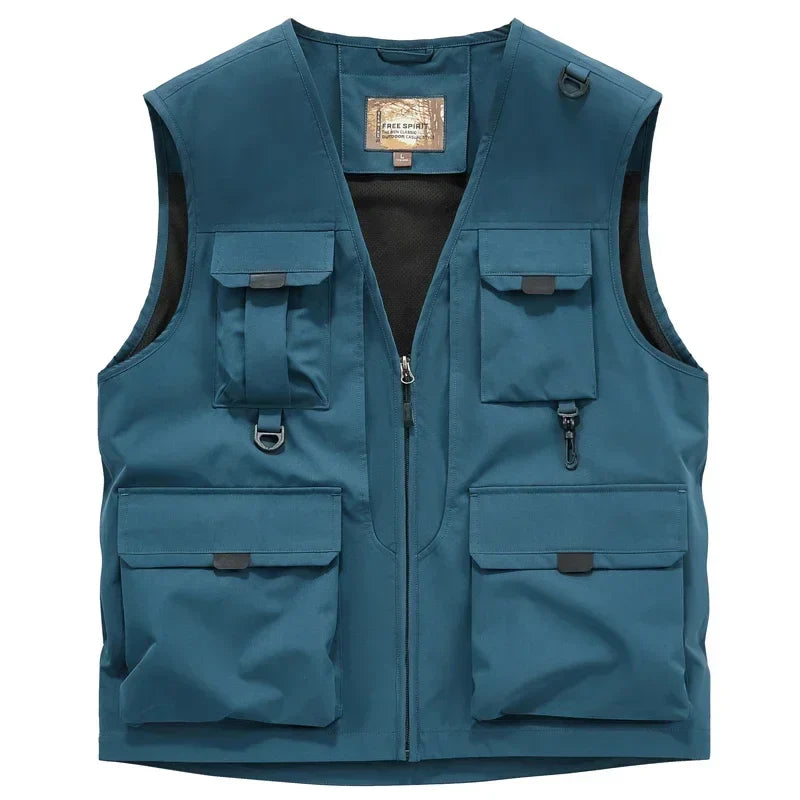 Mason | Multi Pocket Zip Front Utility Vest