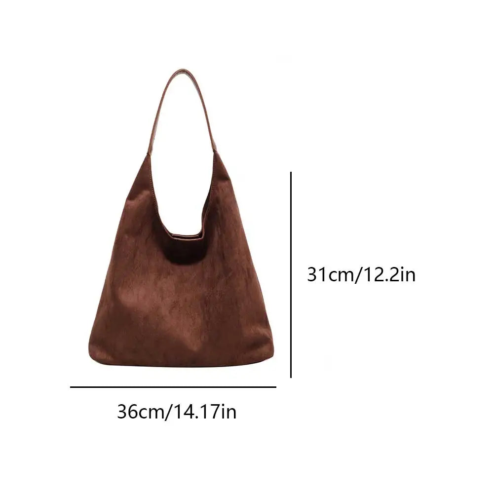 OTTILIE SUEDE SHOULDER BAG WITH MINIMALIST SHAPE