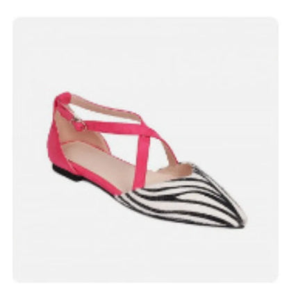 Magdalena – Damskie czółenka slingback w zebrę