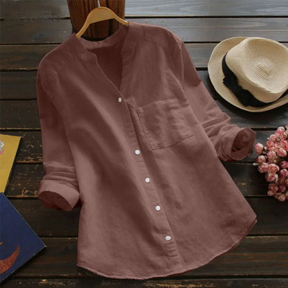 Duval Paris™ | Blouse unie à col en V