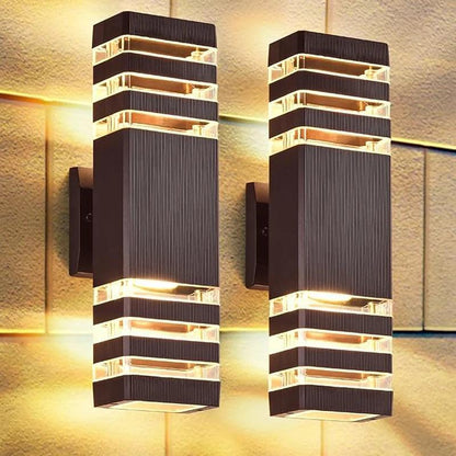 LumiBloc LED Wandlamp Buiten | Up & Down Effect | E27 Fitting | IP65 Waterdicht | Modern Design voor Tuin en Balkon