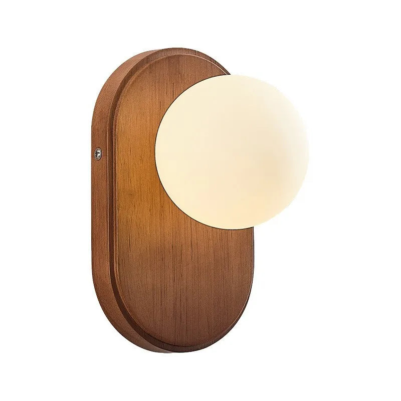 ZenLight Hikari Wandleuchte – japanische Wandleuchte aus Massivholz mit Milchglas | Vintage-Nordic-Design