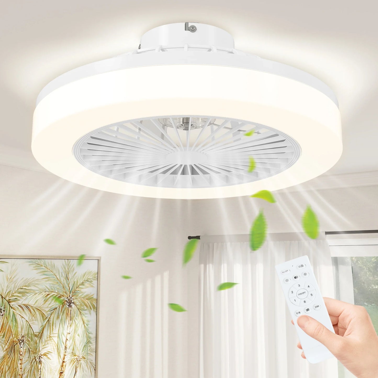 Velminra - Plafondventilator Met LED Lamp En Afstandsbediening