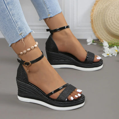 Womens Platform Wedge Strap Sandals