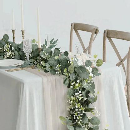 Garland Faux Eucalyptus 70 in Greenery Home Decor Wedding Party Table Mantel Staircase Accent | Thomler