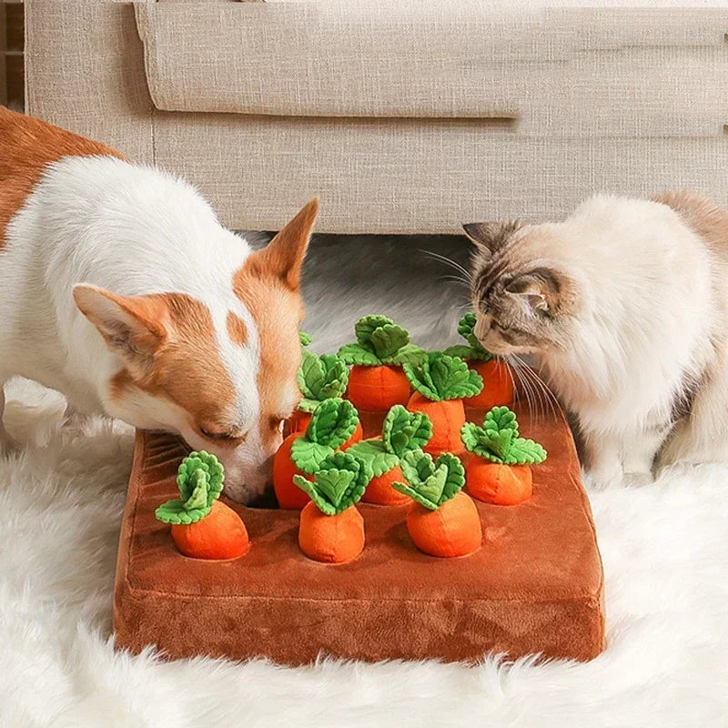SnuffelTuin – Pluche Wortelbed Snuffelmat voor Honden