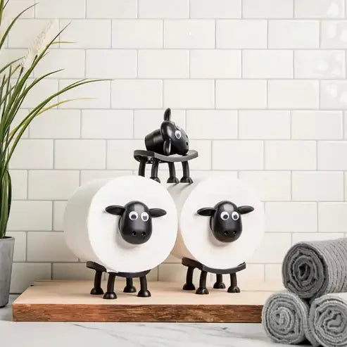 Adorable Sheep Toilet Roll Holders – Set of 2 for Any Space