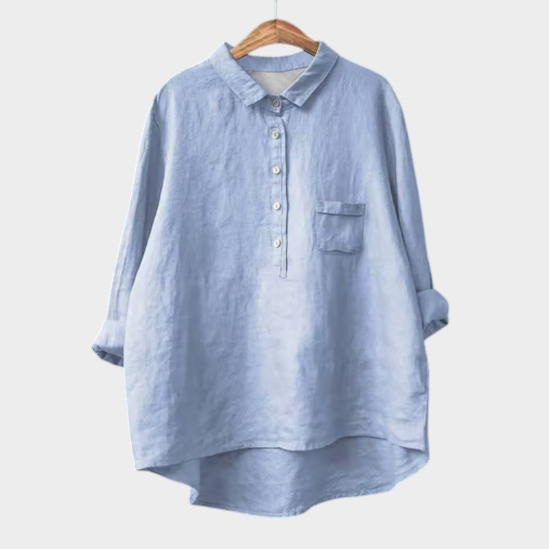 Katja | Lässige Bluse mit Knopfleiste und lockerem Fit