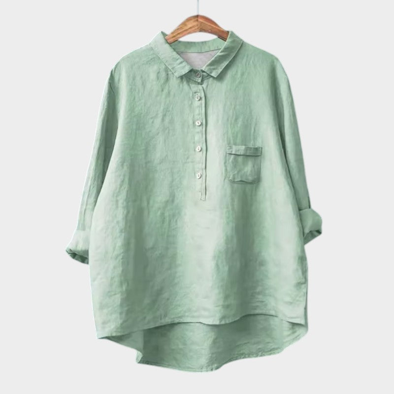 Katja | Lässige Bluse mit Knopfleiste und lockerem Fit