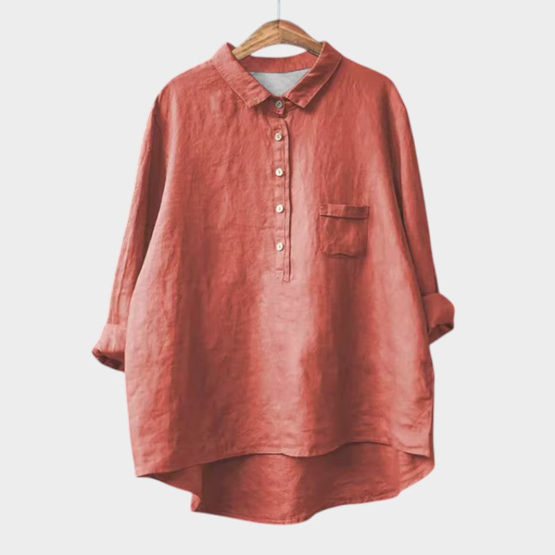 Katja | Lässige Bluse mit Knopfleiste und lockerem Fit