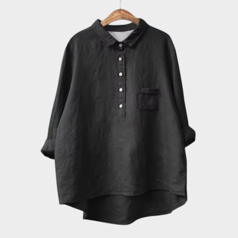 Katja | Lässige Bluse mit Knopfleiste und lockerem Fit