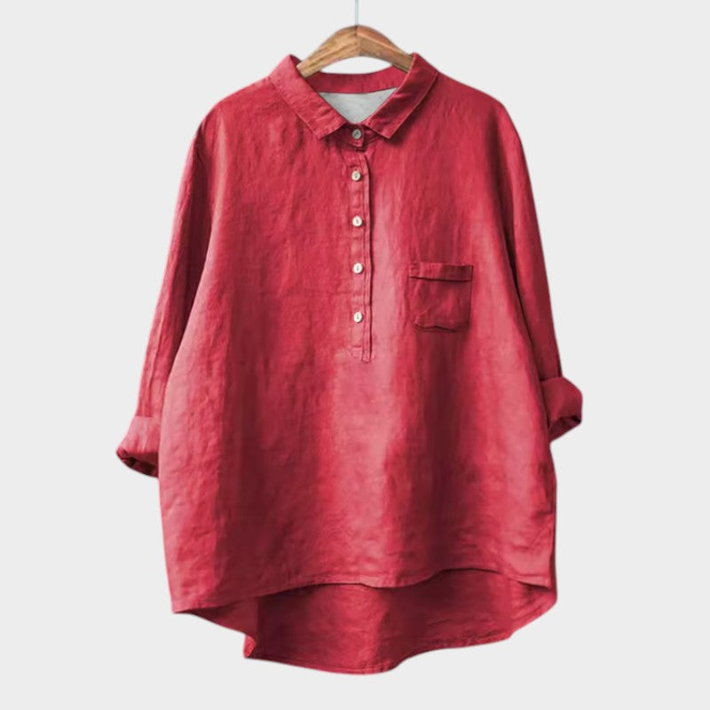 Katja | Lässige Bluse mit Knopfleiste und lockerem Fit