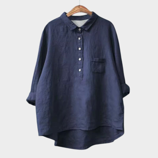 Katja | Lässige Bluse mit Knopfleiste und lockerem Fit