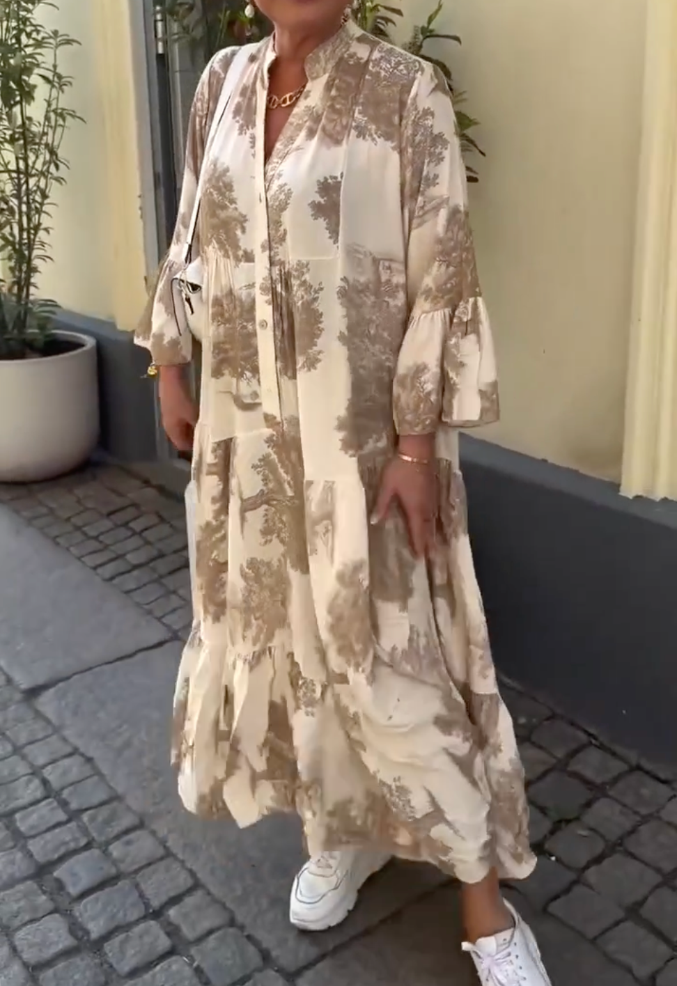 GlamMouris™ | Boho-maxi-kjole med blomstermønster