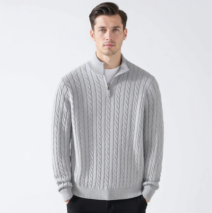 Preston Zipped Cable Sweater
