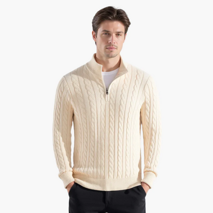 Preston Zipped Cable Sweater