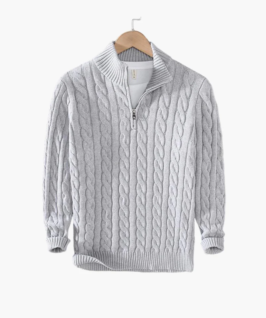 Preston Zipped Cable Sweater