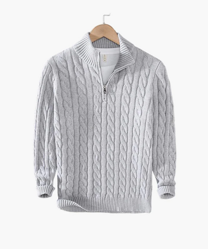 Preston Zipped Cable Sweater
