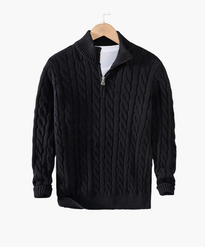Preston Zipped Cable Sweater