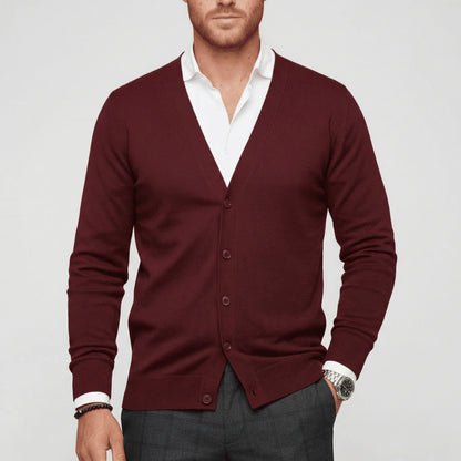 Schmal Geschnittene Strickjacke Mit Langen Ärmeln - Devin