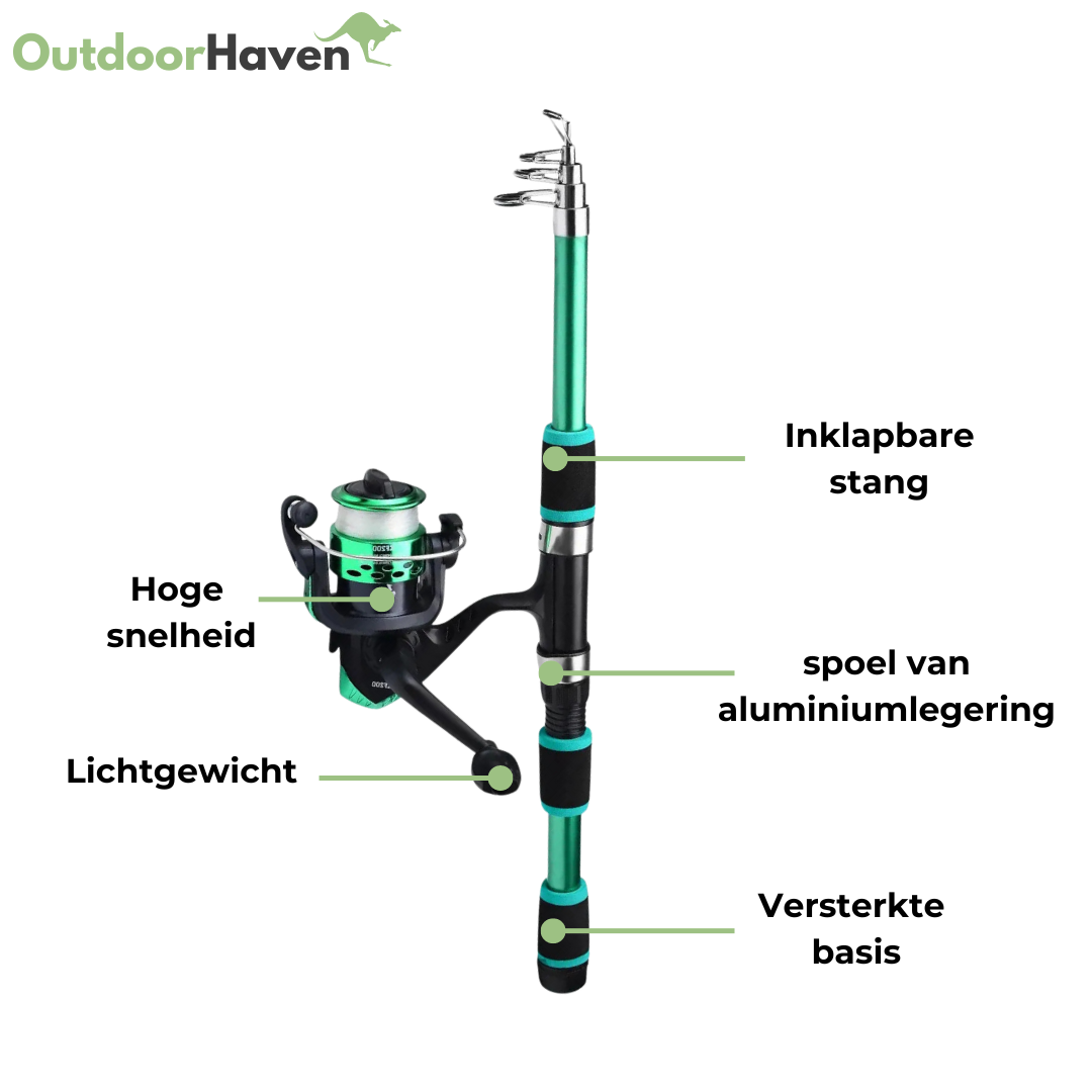 Vishengel Set - Telescopisch - OutdoorHavenNL