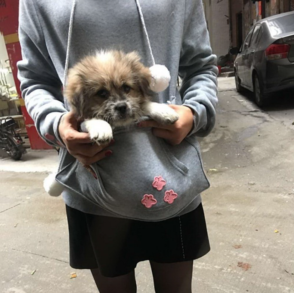 Fluffy™ Pet Pouch Hoodie