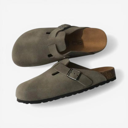 Rosie – Halvåbne Slip-On Tøfler med Justerbar Spænde