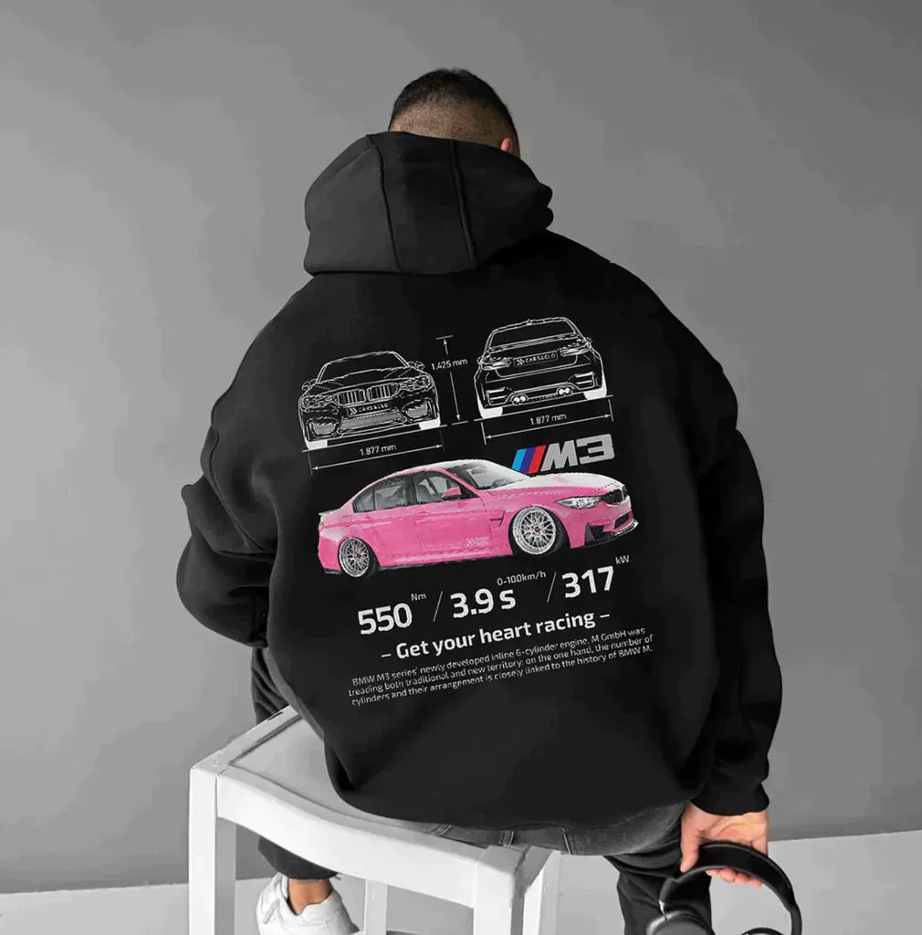 Men’s Hoodie – Racing Print Pullover