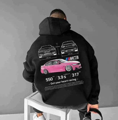 Men’s Hoodie – Racing Print Pullover