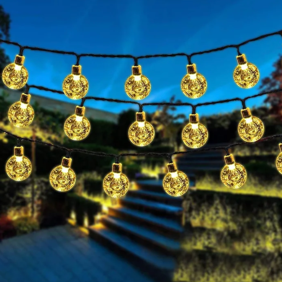 Outdoor Solar Twinkle String Lights 30 ft Soft Glow Garden Patio Yard Decorative | Thomler
