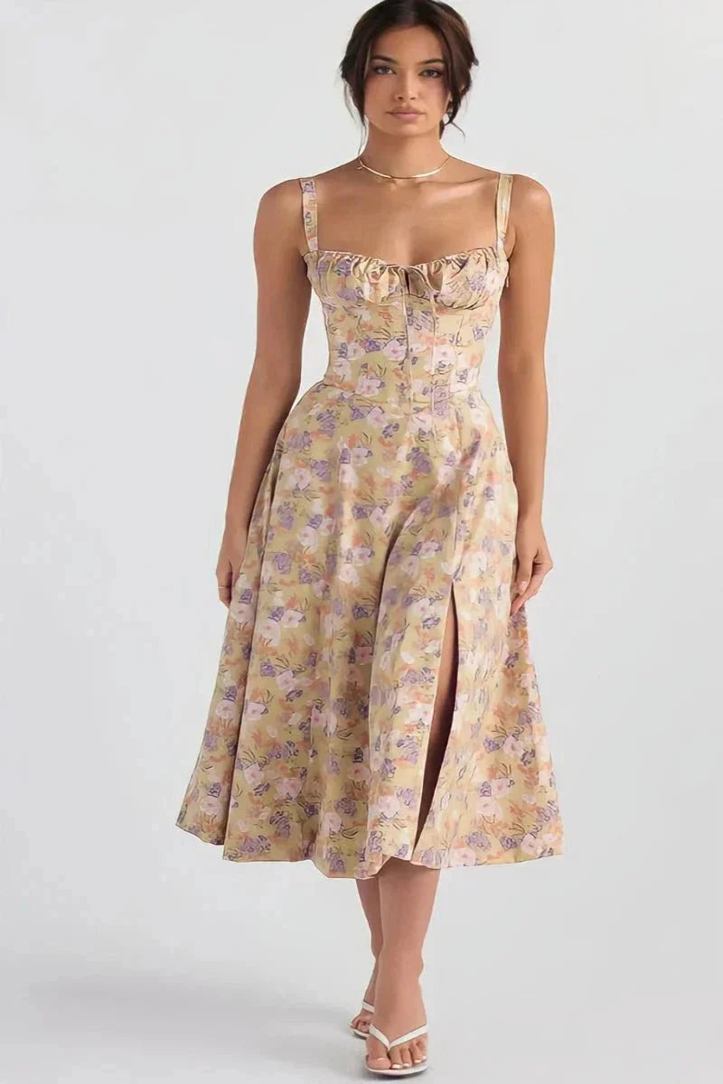 Damen Sommer Trägerkleid | Midi