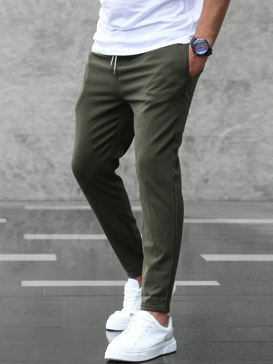 Mason | Slim Fit Drawstring Tapered Trousers