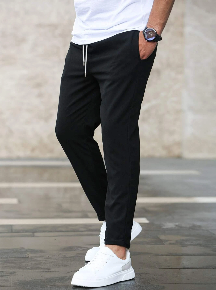 Mason | Slim Fit Drawstring Tapered Trousers