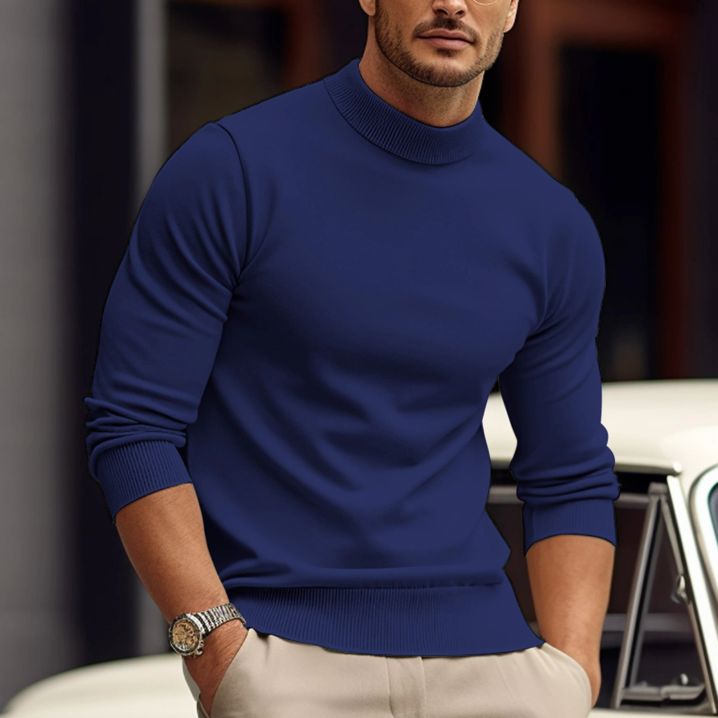 Men's sweater soft warm pullover casual winter style