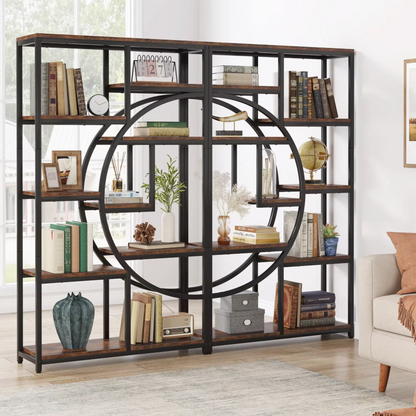 Industriële Boekenkast Hout Metaal 5 Niveaus Open Kast Display Rek | Restfield