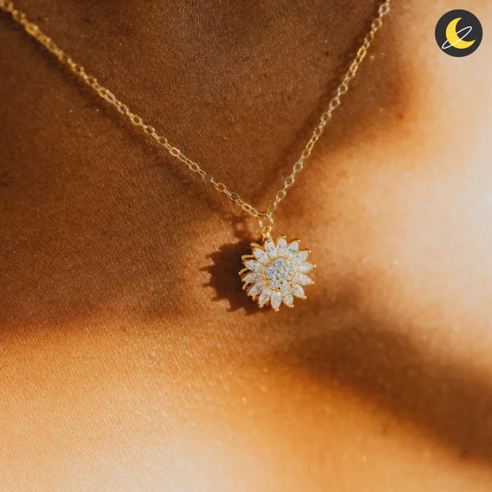 Nightly Wish™ Crystal Sunflower Necklace