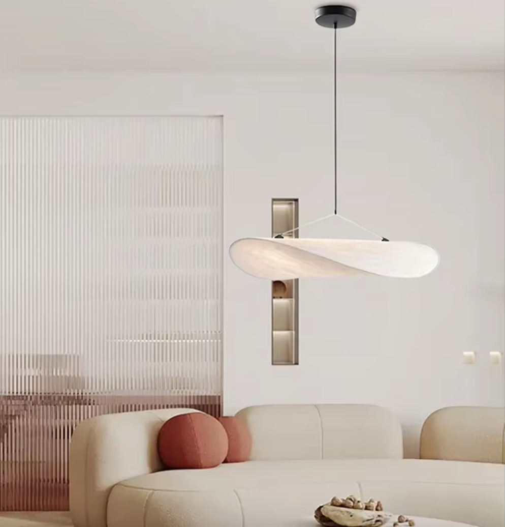 Japandi Stijl Zijden Hanglamp Kroonluchter