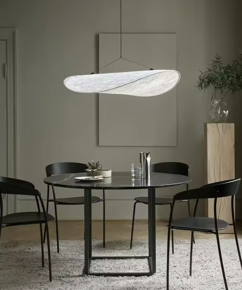 Japandi Stijl Zijden Hanglamp Kroonluchter