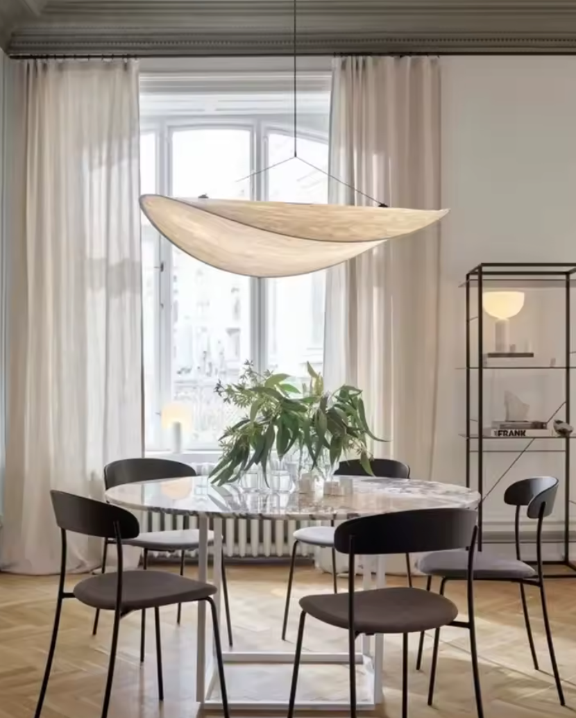 Japandi Stijl Zijden Hanglamp Kroonluchter