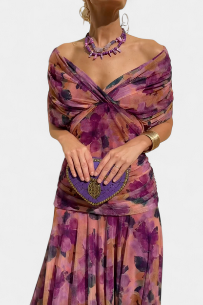 Vestido Largo Mujer Elegante Fluido – Escote V y Diseño Sofisticado