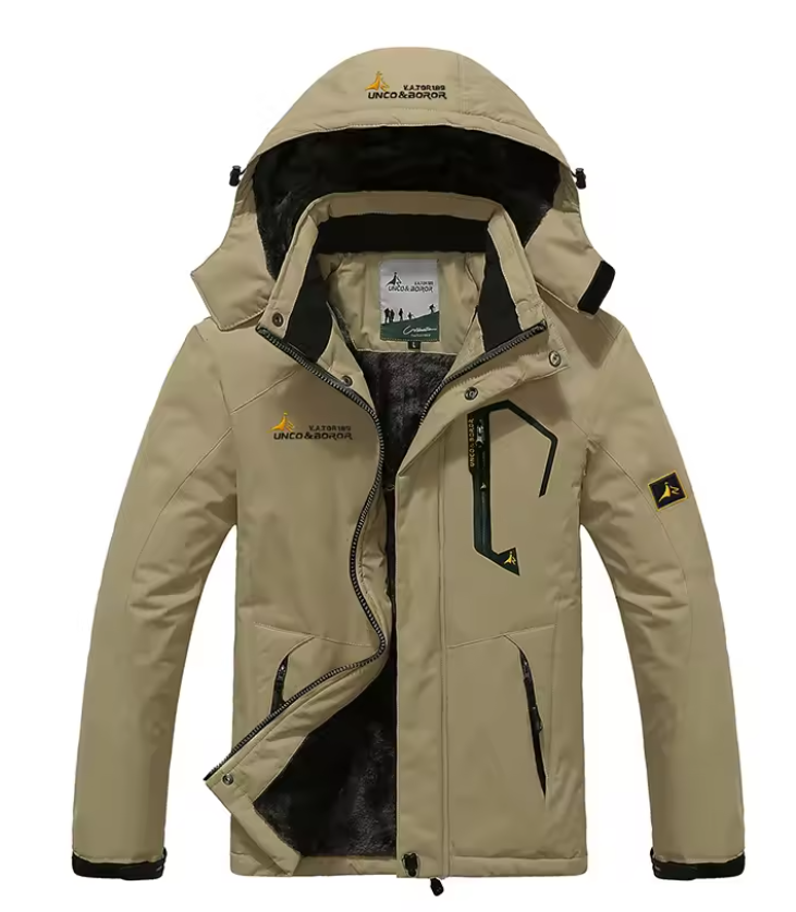 Veste de ski pour homme avec capuche – Imperméable, coupe-vent et chaude