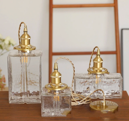 Oro Retro | Luxe Glazen Hanglamp – Gouden Accenten – Vintage Design