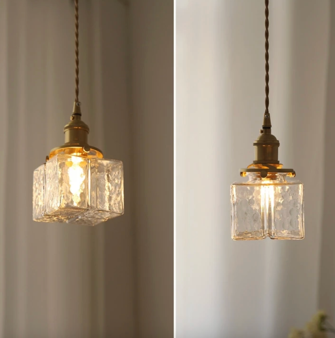 Oro Retro | Luxe Glazen Hanglamp – Gouden Accenten – Vintage Design