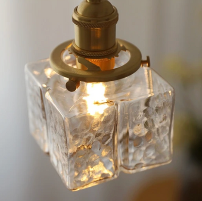 Oro Retro | Luxe Glazen Hanglamp – Gouden Accenten – Vintage Design