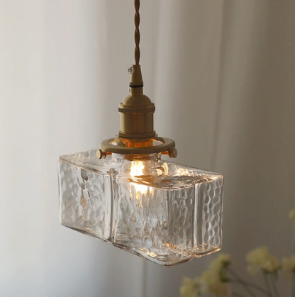 Oro Retro | Luxe Glazen Hanglamp – Gouden Accenten – Vintage Design