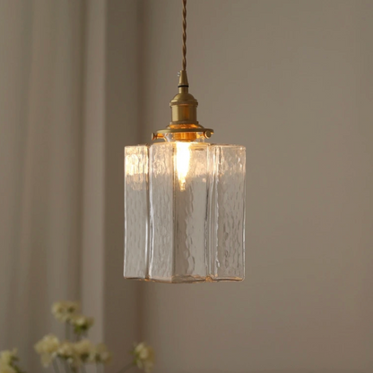 Oro Retro | Luxe Glazen Hanglamp – Gouden Accenten – Vintage Design