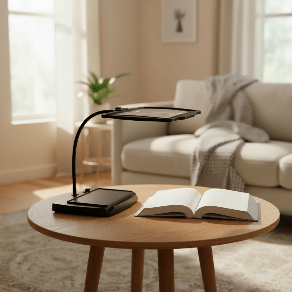 Magnifying Desk Lamp LED 12 in 3X Optical Magnifier Flexible Arm Bright Light for Crafting Reading Hands-Free Work | Thomler