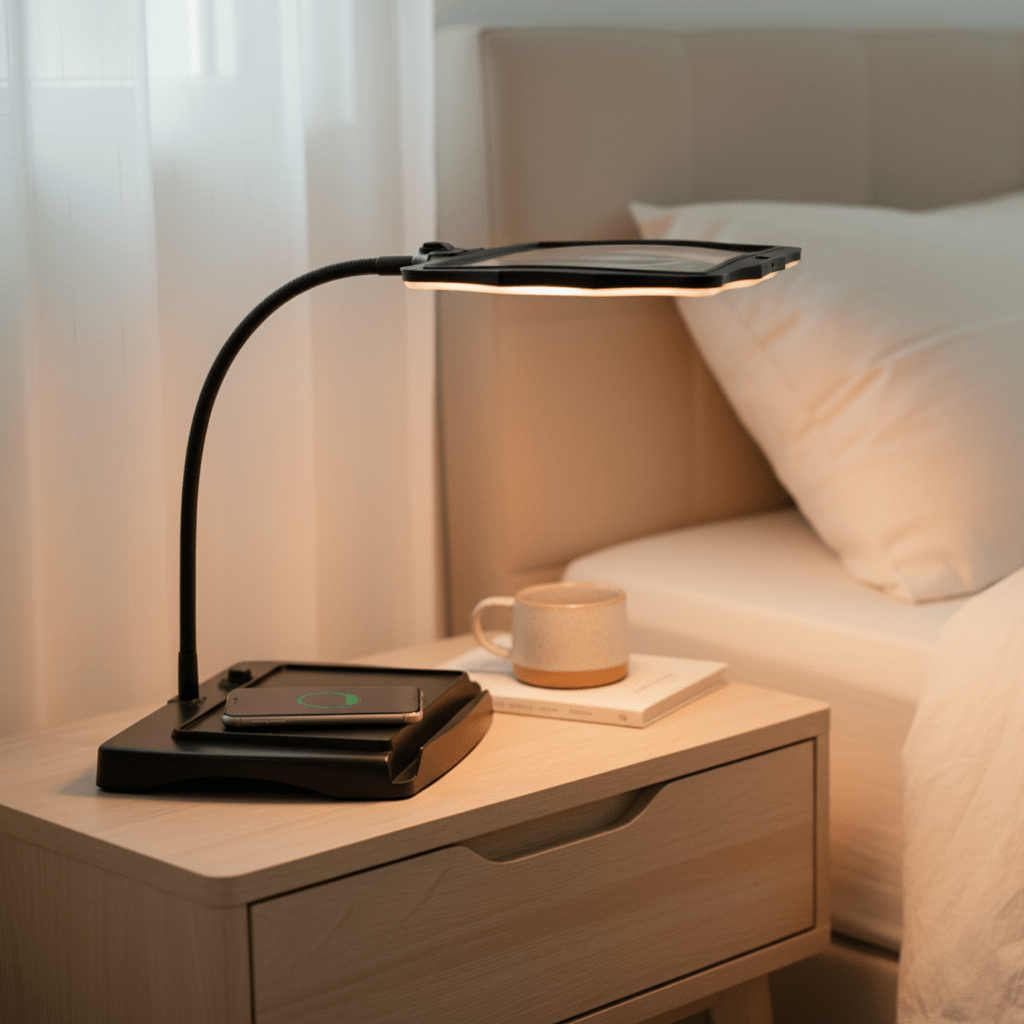 Magnifying Desk Lamp LED 12 in 3X Optical Magnifier Flexible Arm Bright Light for Crafting Reading Hands-Free Work | Thomler